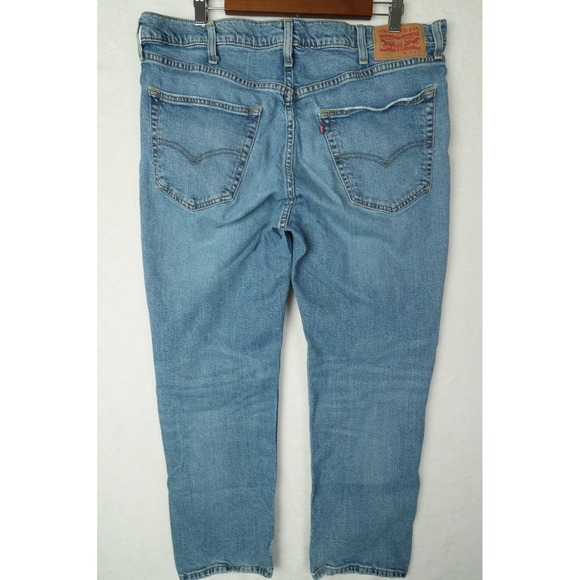 Levi's 541 Jeans Mens 38x30 Blue Distressed Straight Medium Wash Denim Pants - Picture 2 of 9